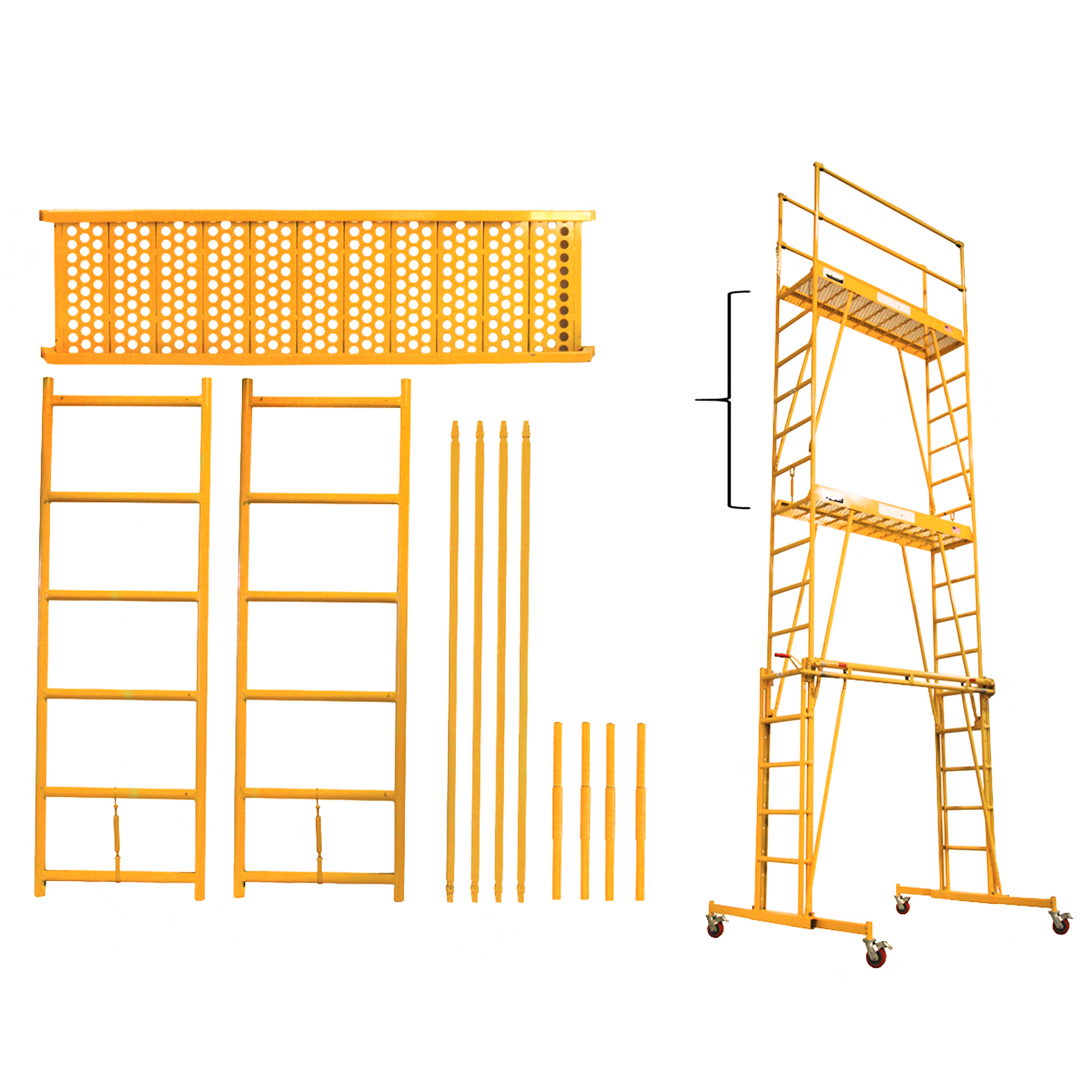 Teletower Tele-Tower Extension Assembly — 6ft. Extension, 17ft. Deck Height, 1000-Lb. Capacity, 8ft. x 19in. Deck Size, Model# 1177-96